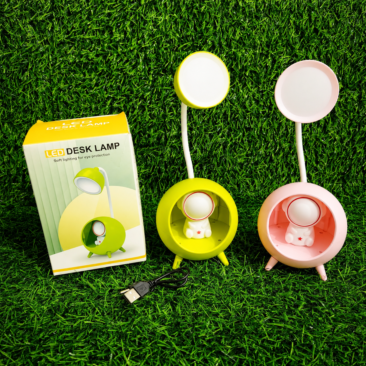 Lámpara Led Infantil Spaceman Con Bolita De Luz – Recargable Para Escritorio Con 2 Modos De Iluminación Y Diseño Decorativo De Astronauta