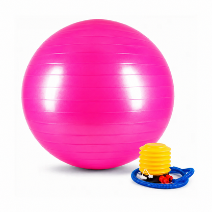 Pelota De Yoga Pilates 65cm – Balón Inflable Antideslizante Con Inflador Para Fitness Y Rehabilitación