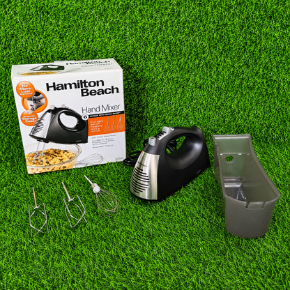 Batidora De Mano Hamilton Beach 62641 – Quickburst Con 6 Velocidades + Accesorios Cromados