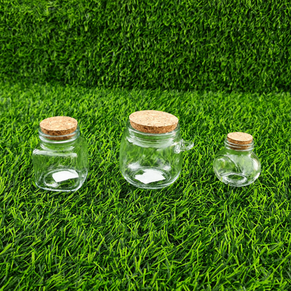 Frasco De Vidrio Pequeño Con Tapa De Corcho Natural – Recipiente Decorativo Para Manualidades Y Almacenaje