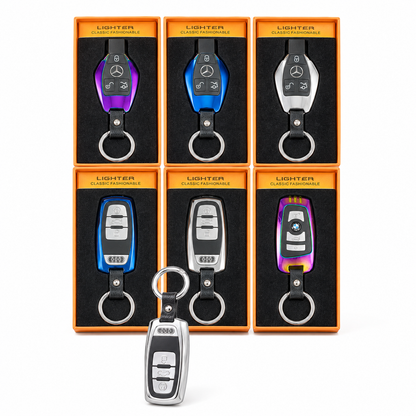 Llavero Encendedor Recargable Tipo Control Automotriz – Diseño Metálico Con Correa (Varios Modelos Automotrices)