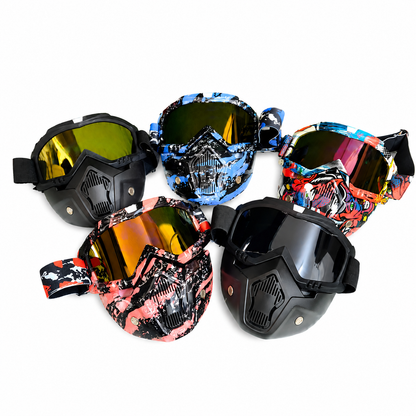 Máscara Táctica 2 En 1 Con Gafas Desmontables – Protección Para Motocross Airsoft Y Ciclismo Outdoor