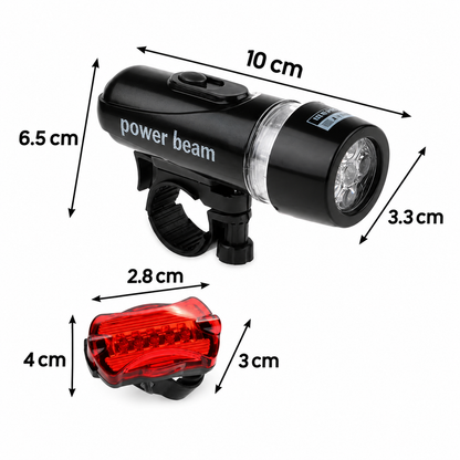 Juego De Luces LED Para Bicicleta – Faro Delantero Y Luz Trasera De 6 Modos Para Mayor Visibilidad