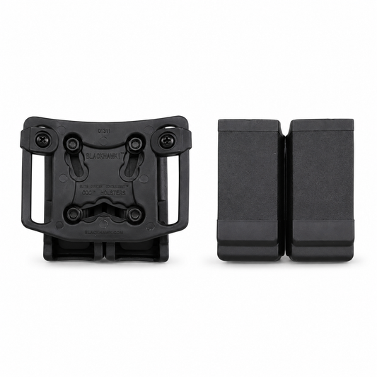 Porta Cargador Doble Tipo Paddle Con Montaje Para Correa – Estuche Rígido Para Pistolera Táctica