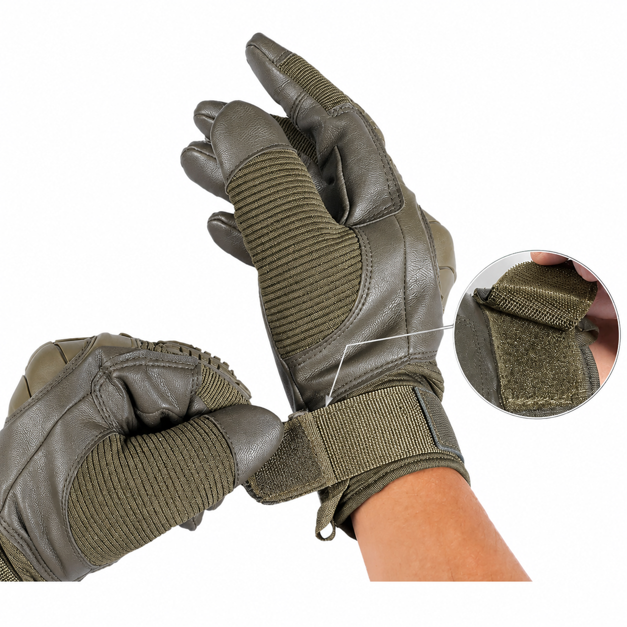 Guantes Tácticos Dedos Completos Con Coraza En Nudillos Y Punta Táctil – Microfibra Reforzada Para Moto Y Outdoor