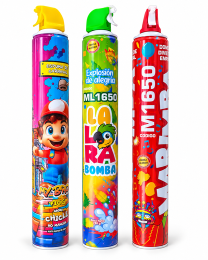 Espuma De Carnaval Extra Grande 710 G Aroma A Chicle – Carioca No Mancha Para Fiestas Y Eventos Familiares