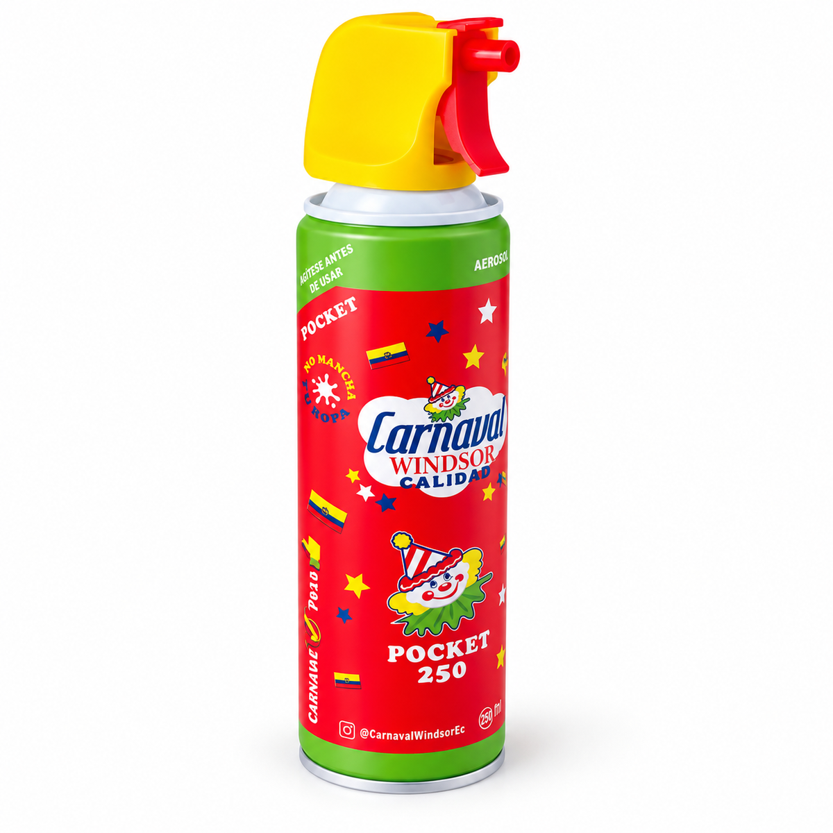 Espuma De Carnaval Windsor Pocket 170 G – Carioca Portátil No Mancha Para Fiestas Y Eventos Familiares