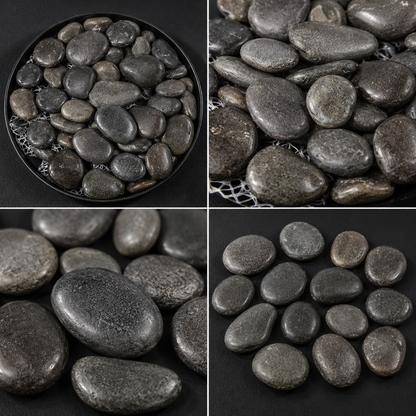 Piedras Decorativas Negras Pulidas 593-26 – Para Jardines, Acuarios Y Decoración Del Hogar