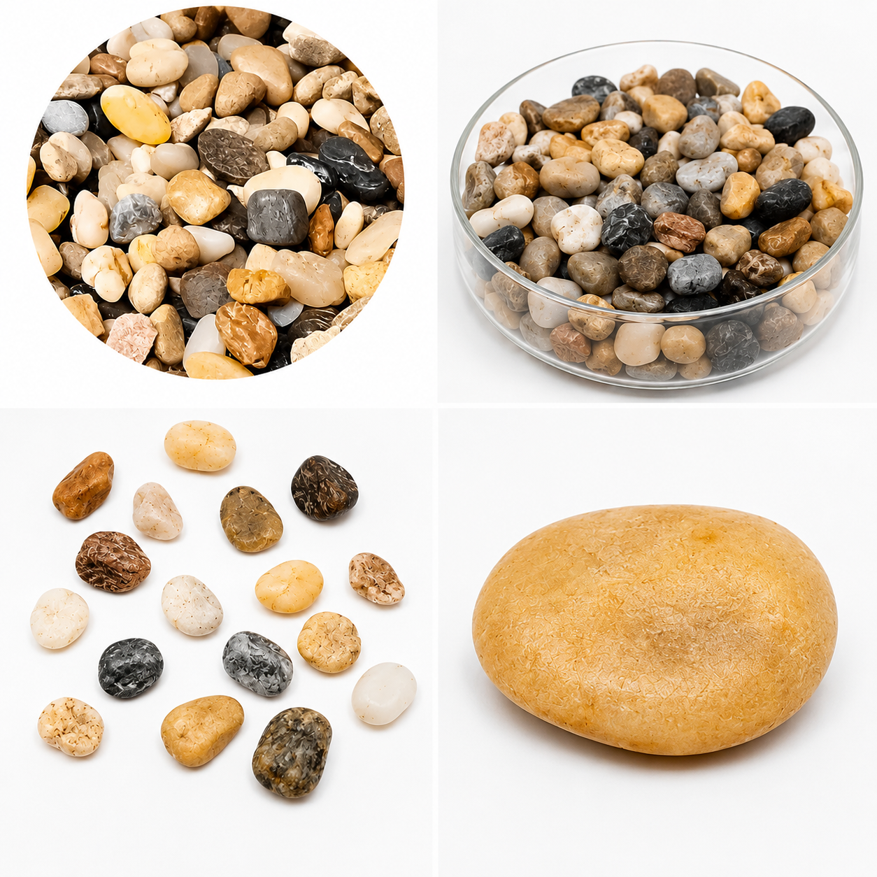 Piedras Decorativas Naturales Para Jardín Y Hogar 593-21 – Tonos Neutros Para Macetas, Acuarios Y Manualidades