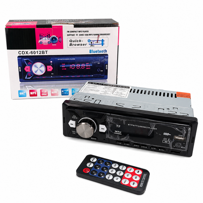 Radio Para Auto CDX-6012BT – Stereo Bluetooth Con USB Frontal, FM Y Reproductor MP3