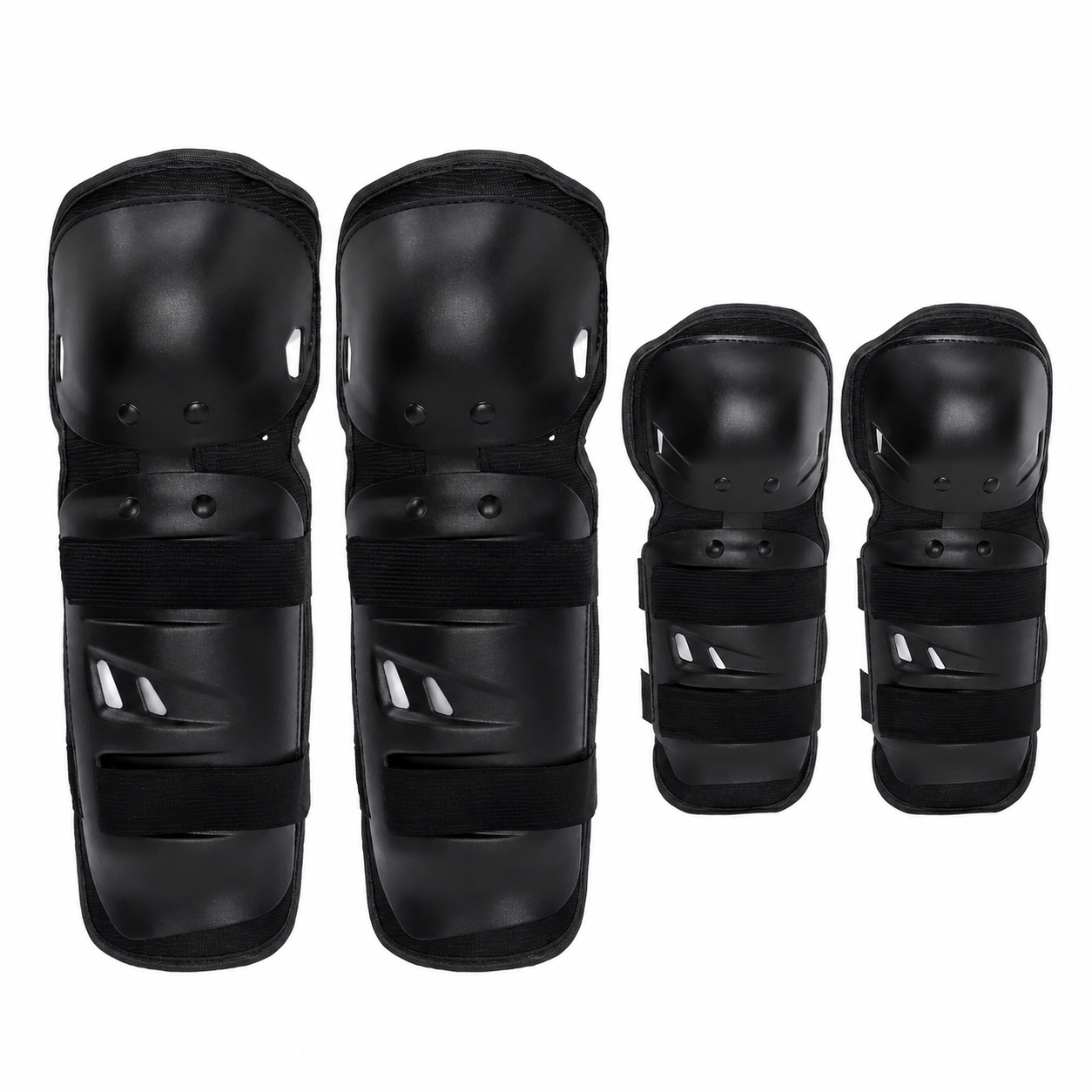 Kit De Protección Motocross Y Off-Road Con Rodilleras Y Coderas Reforzadas – Carcasa Rígida Para Moto Bici Y ATV