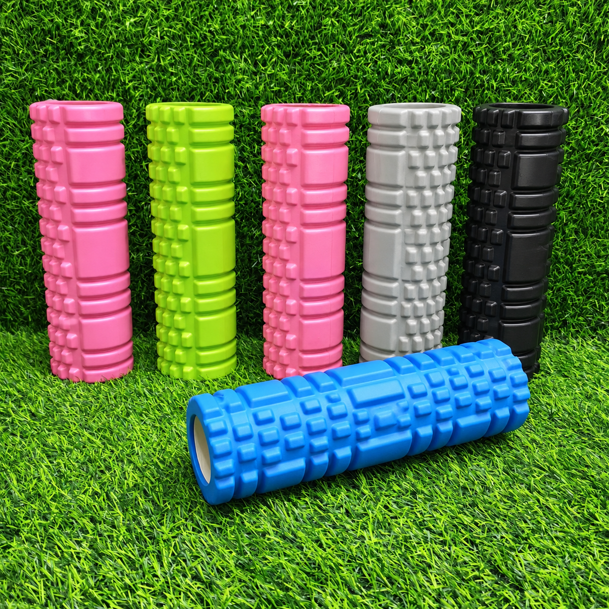 Rodillo De Espuma Foam Roller Texturizado – Para Masaje Muscular, Yoga Y Recuperación En Casa O Gimnasio