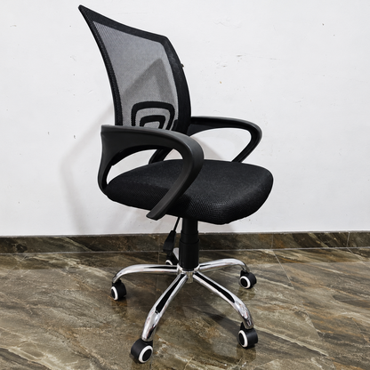 Silla Oficina Ejecutiva Reclinable HARALD – Diseño Ergonómico Con Apoyo Lumbar Y Base Cromada