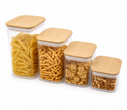 Contenedor Acrílico Cuadrado Hermético Para Alimentos Con Tapa – Organización De Cocina