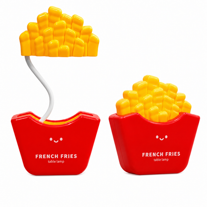 Lámpara Led Papas Fritas Para Escritorio – Luz Decorativa Recargable Con Diseño Creativo Y Brazo Flexible