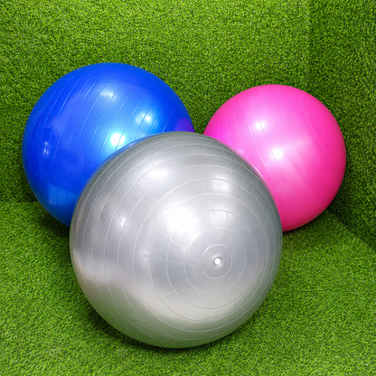Pelota De Yoga Pilates 55cm – Balón Inflable Antideslizante Con Inflador Para Fitness Y Rehabilitación