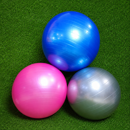 Pelota De Yoga Pilates 55cm – Balón Inflable Antideslizante Con Inflador Para Fitness Y Rehabilitación