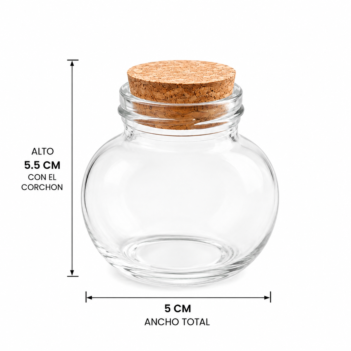 Mini Frasco De Vidrio Con Tapa De Corcho – Envase Pequeño Para Especias, Recuerdos Y Decoración