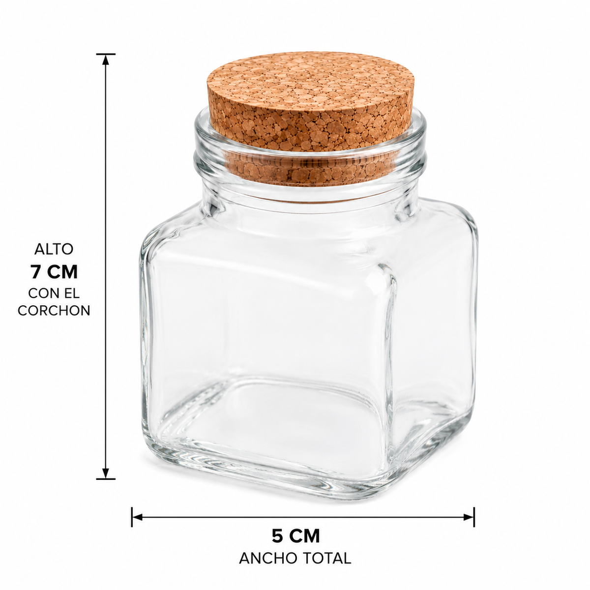 Mini Frasco De Vidrio Con Tapa De Corcho – Envase Pequeño Para Especias, Recuerdos Y Decoración