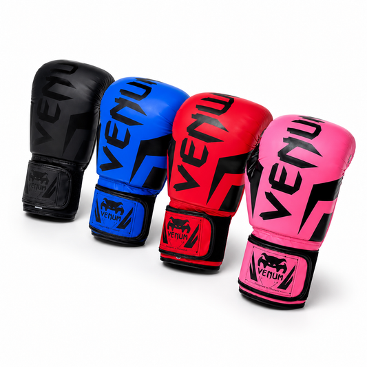Guantes Venum para Boxeo Funda Negra y Cierre de Velcro Ajustable