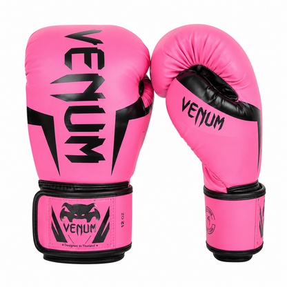 Guantes Venum para Boxeo Funda Negra y Cierre de Velcro Ajustable