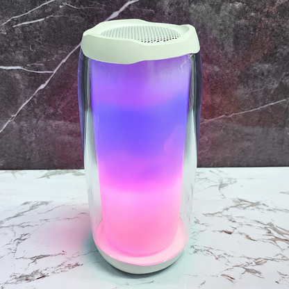 Parlante Bluetooth Pulse4 Con Luces LED 360° – Sonido Envolvente Y Resistente Al Agua Para Fiestas