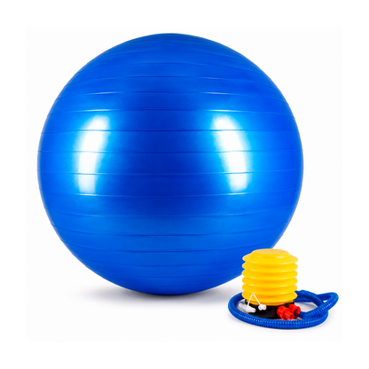 Pelota De Yoga Pilates 55cm – Balón Inflable Antideslizante Con Inflador Para Fitness Y Rehabilitación