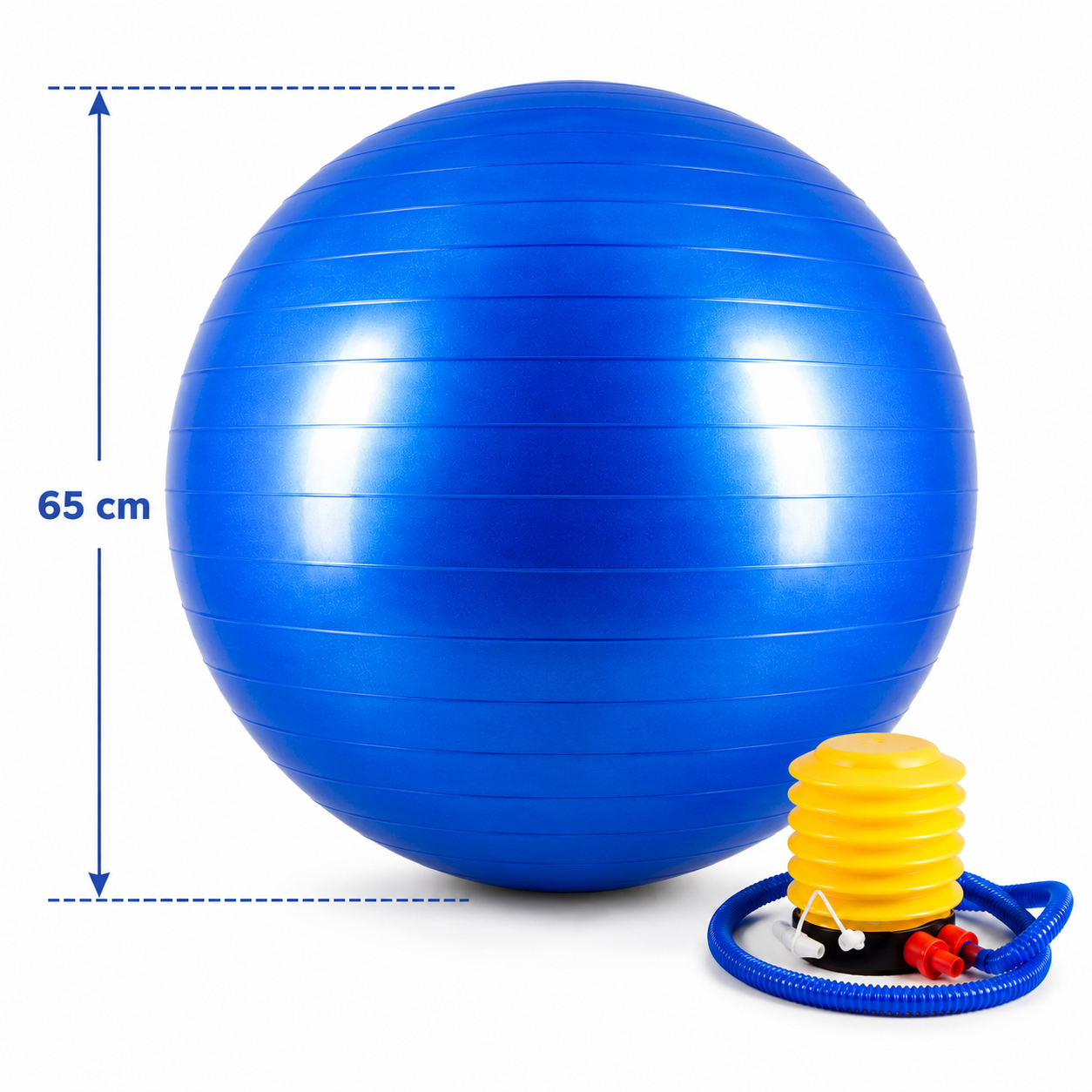 Pelota De Yoga Pilates 65cm – Balón Inflable Antideslizante Con Inflador Para Fitness Y Rehabilitación