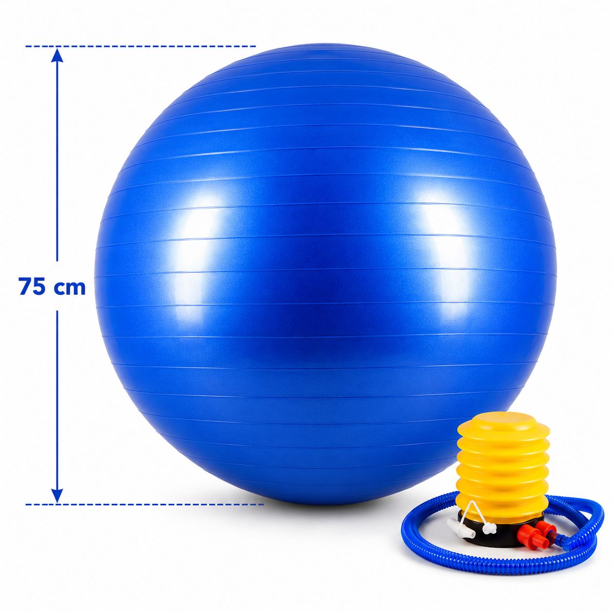 Pelota De Yoga Pilates 75cm – Balón Inflable Antideslizante Con Inflador Para Fitness Y Rehabilitación