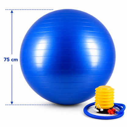 Pelota De Yoga Pilates 75cm – Balón Inflable Antideslizante Con Inflador Para Fitness Y Rehabilitación