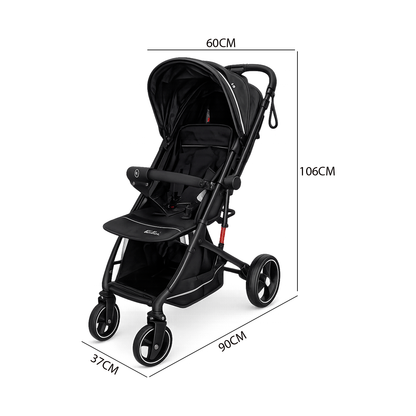 Coche Para Bebé Tipo Travel System – Cochecito Plegable Con Capota Extensible Y Arnés De Seguridad