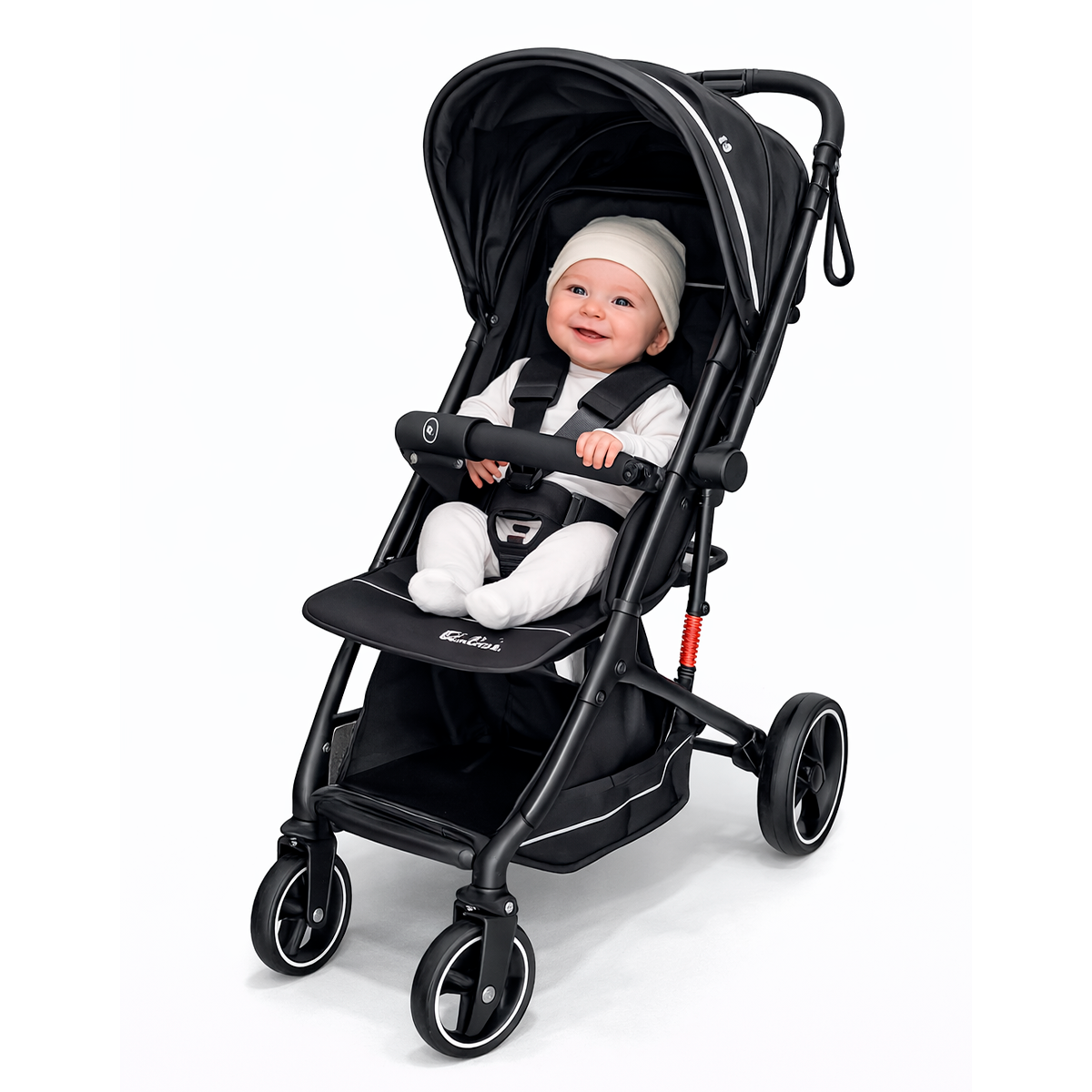Coche Para Bebé Tipo Travel System – Cochecito Plegable Con Capota Extensible Y Arnés De Seguridad