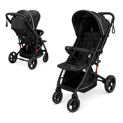 Coche Para Bebé Tipo Travel System – Cochecito Plegable Con Capota Extensible Y Arnés De Seguridad