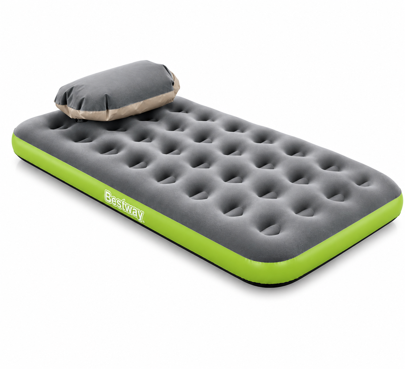 Colchón Inflable Bestway 67619 1 Plaza Roll & Relax con Inflador Almohada