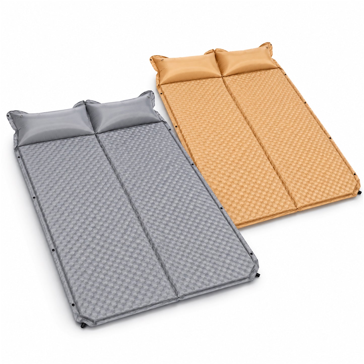 Colchoneta de Camping 2 Personas Con Almohadas Integradas 190x130cm