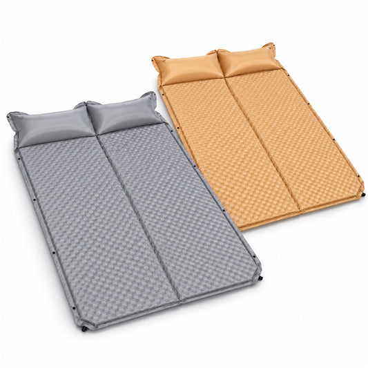 Colchoneta de Camping 2 Personas Con Almohadas Integradas 190x130cm