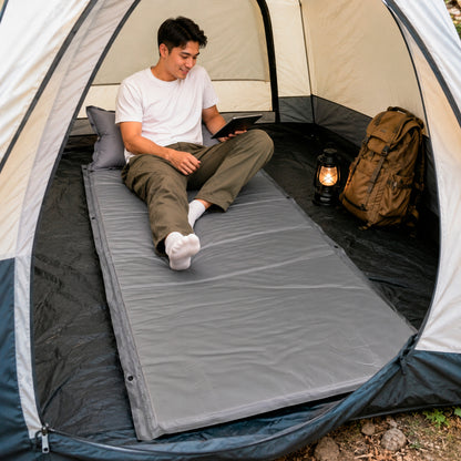 Colchoneta De Camping Individual Con Almohada 190x66cm