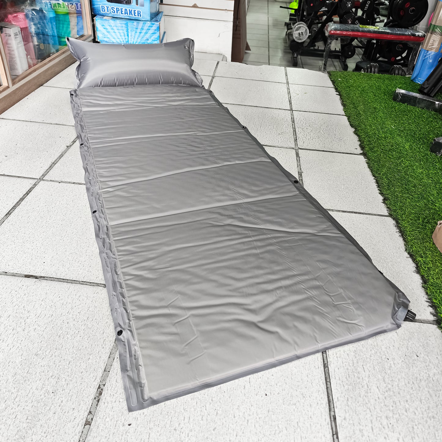 Colchoneta De Camping Individual Con Almohada 190x66cm