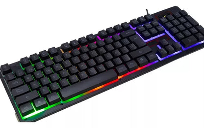 Combo Gamer Teclado + Mouse + Audifonos + Mousepad Juegos