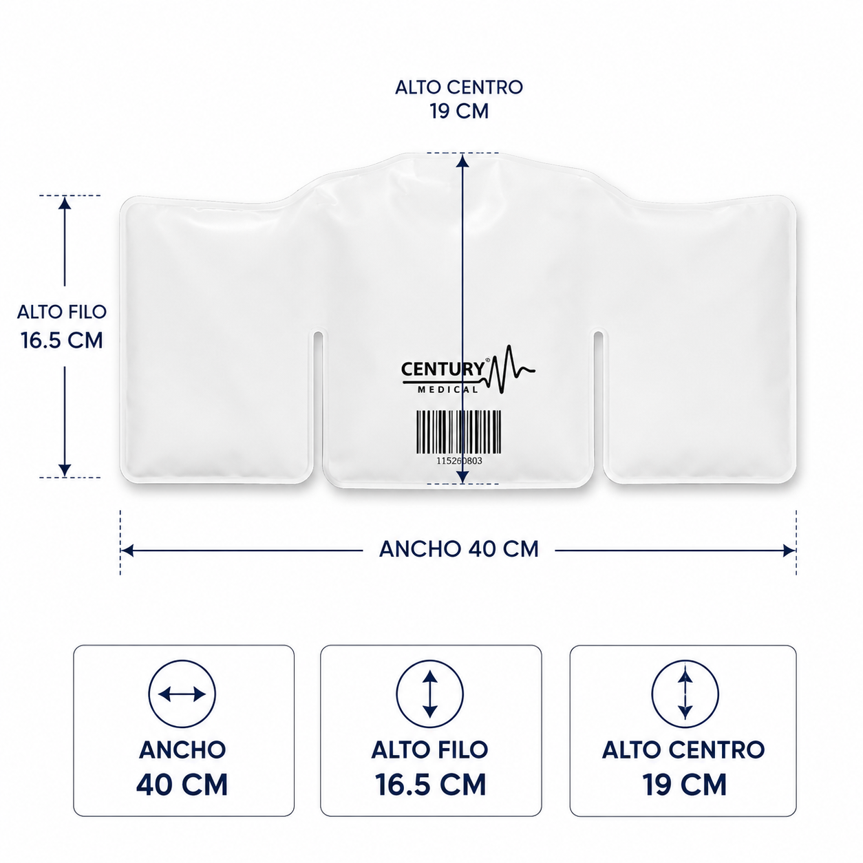 Compresa De Gel Century Medical Para Terapia Frío/Calor Reutilizable