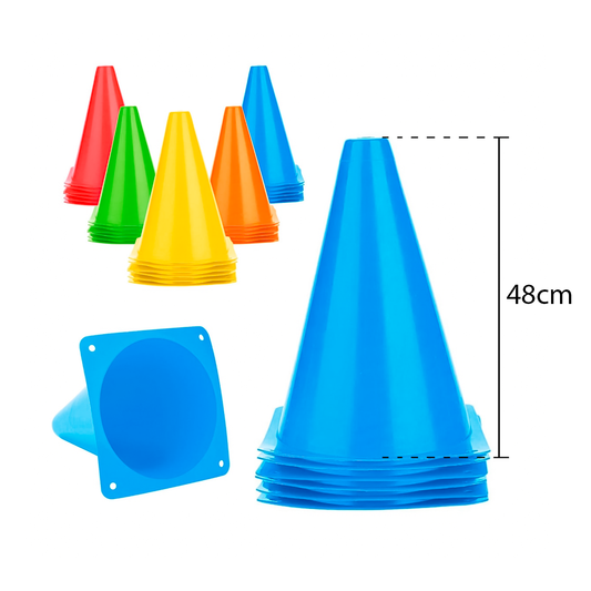 Cono Deportivo De 48cm – Para Entrenamiento De Agilidad, Coordinación Y Circuitos Profesionales Al Aire Libre