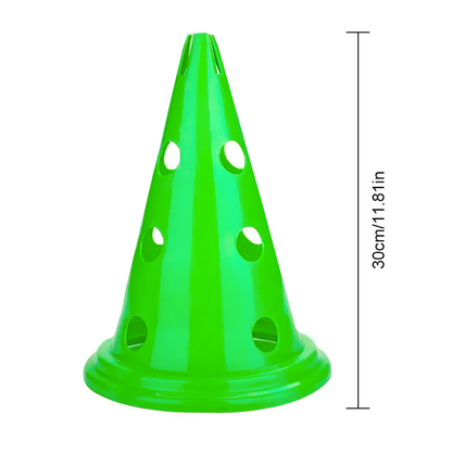 Cono Deportivo Perforado De 30cm – Para Entrenamiento De Agilidad Y Fútbol Con Agujeros Para Vallas