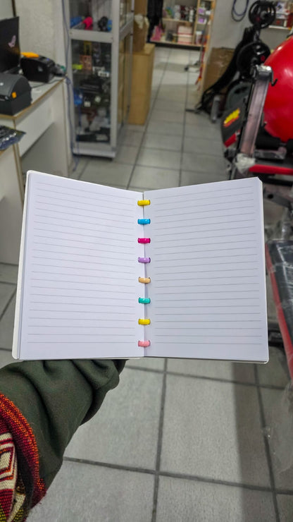 Cuaderno Anillado 100 Hojas Rayadas – Diseño Juvenil Con Sistema De Hojas Removibles Y Anillos De Colores