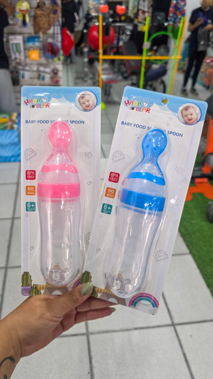 Cuchara Biberón Dispensadora De Silicona Para Bebés – Alimentación Práctica Y Segura Para Papillas O Líquidos