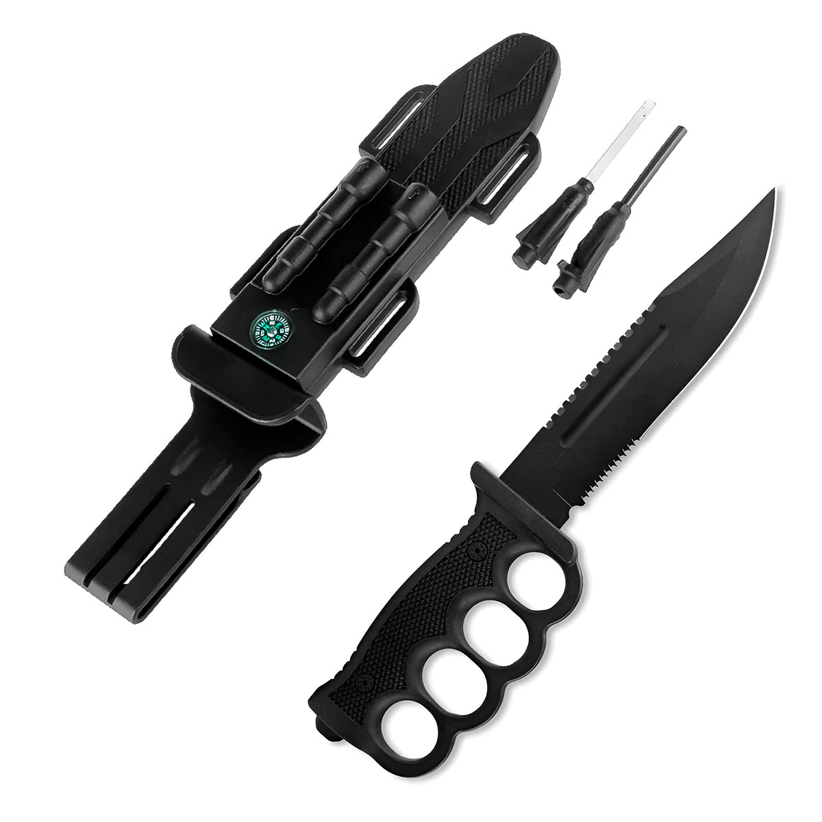 Cuchillo Manopla Táctico Militar Multifuncional + Estuche