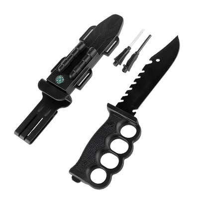 Cuchillo Navaja Manopla Táctico Multifuncional Con Estuche – Herramienta Resistente Para Actividades Al Aire Libre Y Supervivencia