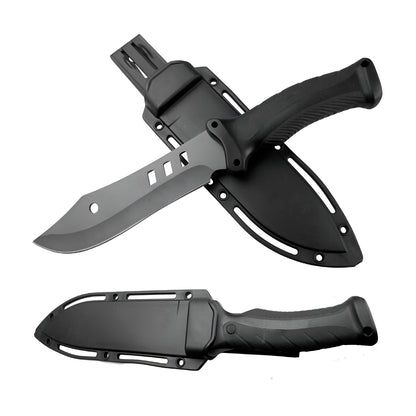 Cuchillo Navaja Táctico Con Funda Rígida – Hoja Lisa De Acero Inoxidable Para Campamento Y Supervivencia