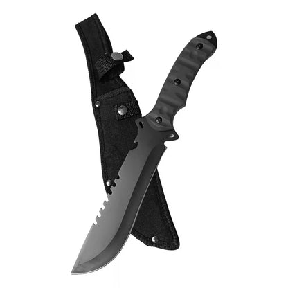 Cuchillo Navaja Táctico Militar Multifuncional Con Estuche – Hoja De Acero Inoxidable Y Funda De Nylon Con Broche