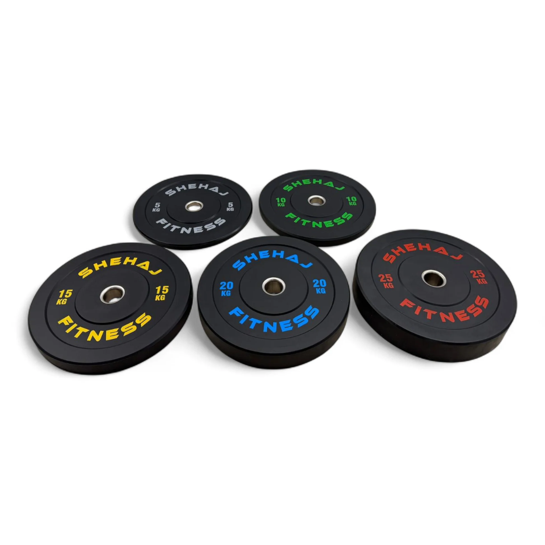 Discos Bumper Olímpicos De Caucho 15, 20 Y 25kg Con Núcleo De Acero – Para Levantamiento Y Crossfit