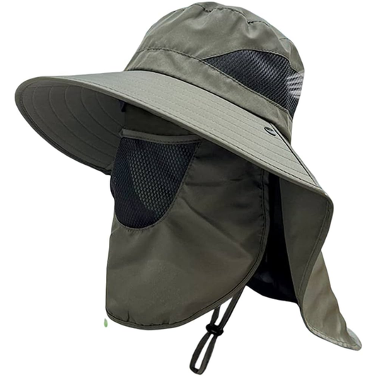 Sombrero De Pesca Con Protector Facial – Protección Solar Completa Para Camping, Senderismo Y Actividades Al Aire Libre